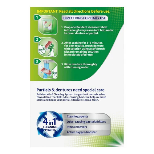 Polident, 3 Minute Daily Cleanser, 120 Tabs - Image 2
