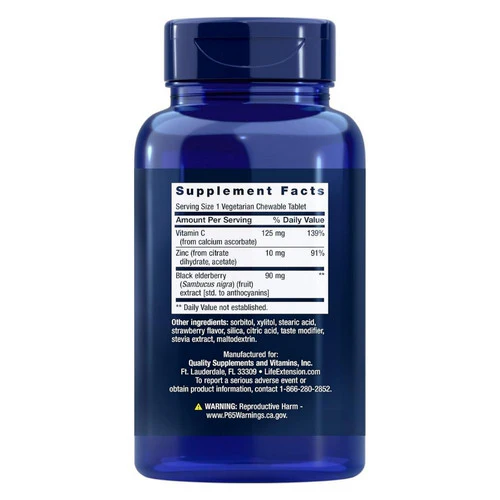 Life Extension, 5 Day Elderberry Immune Berry Flavor, 40 Tabs - Image 2