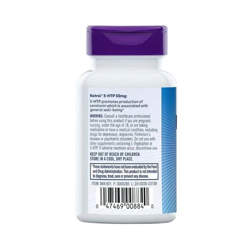 Natrol, 5-HTP, 50 mg, 30 Caps - Image 3