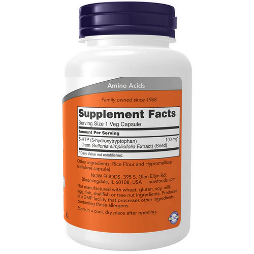 Now Foods, 5-HTP, 100 mg, 120 Vcaps - Image 2