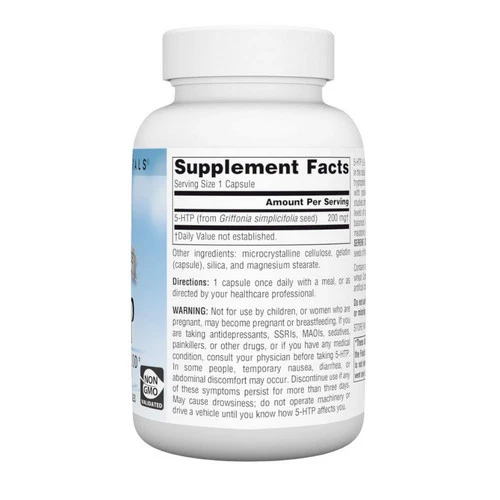 Source Naturals, 5-HTP, 200 mg, 120 Caps - Image 2