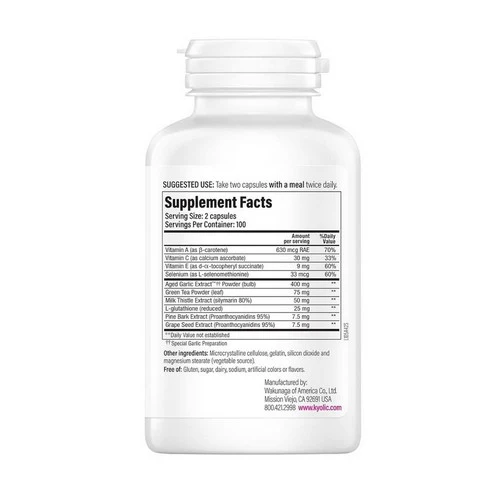 Kyolic, A.G.E Antioxidant Formula 105, WITH VITAMIN A & E SELENIUM, 200 CAP - Image 2