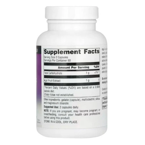 Source Naturals, Acai Extract, 120 Caps - Image 2