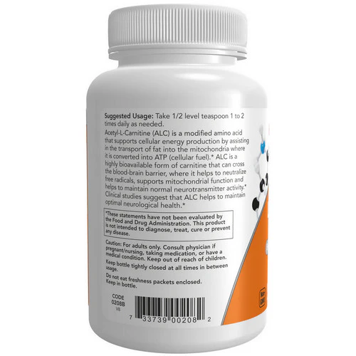 Now Foods, Acetyl-L Carnitine, Powder 3 OZ - Image 3