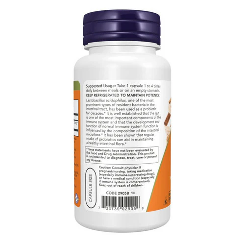 Now Foods, Acidophilus, 2 Billion, 100 Caps - Image 2
