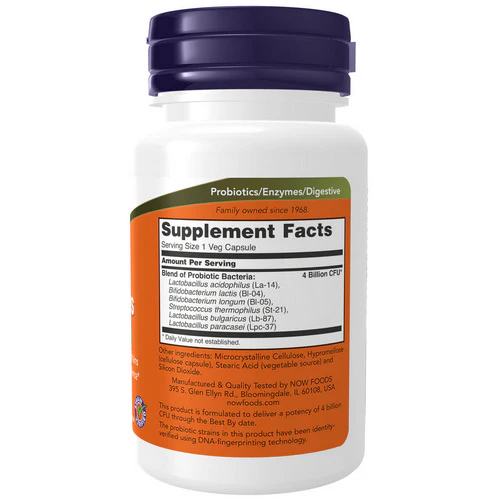 Now Foods, Acidophilus, 4 X 6 Billion, 60 Caps - Image 2