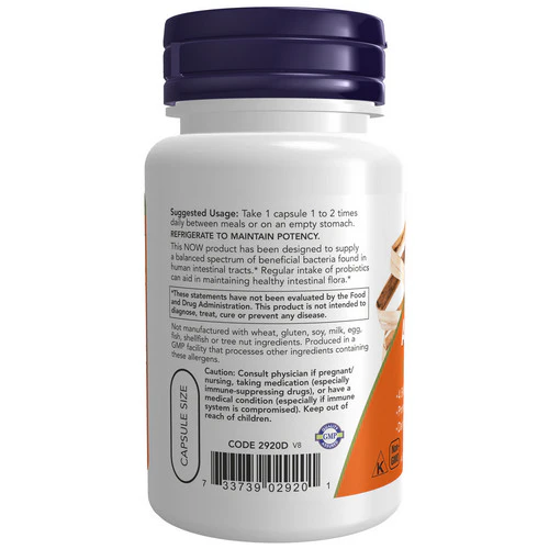 Now Foods, Acidophilus, 4 X 6 Billion, 60 Caps - Image 3
