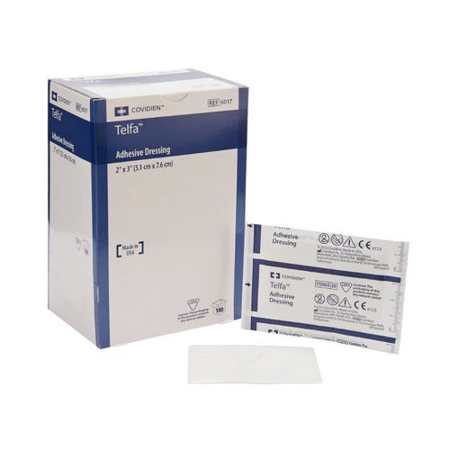 Cardinal, Island Dressing 2 X 3 Inch Rectangle Sterile Film Backing 6017, Case Of 24