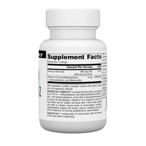 Source Naturals, Advanced B-12 Complex, 30 Tabs - Image 2