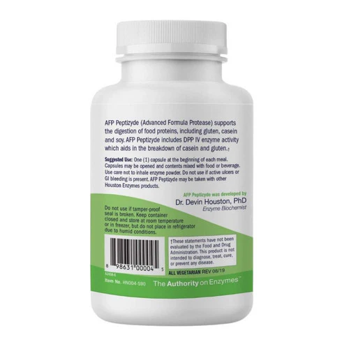 Houston Enzymes, AFP Peptizyde, 180 Caps - Image 2