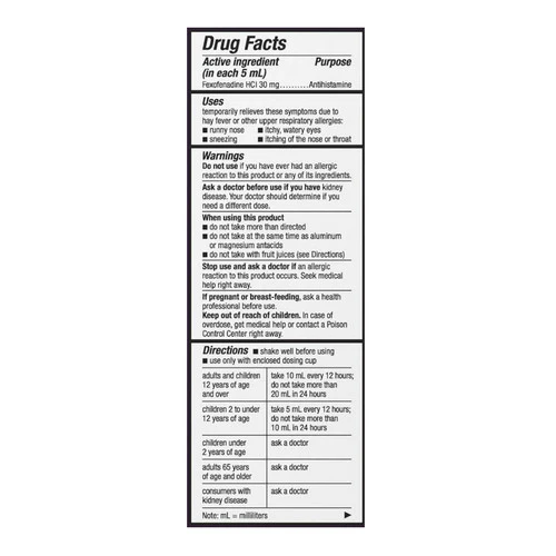 Capzasin HP, Allegra Childrens Allergy Liquid Grape, 4 Oz - Image 2