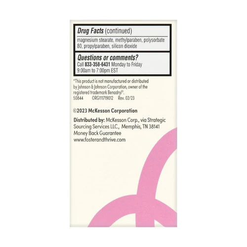 Foster And Thrive, Allergy Relief Diphenhydramine Hcl, 25 Mg, 100 Caps - Image 4