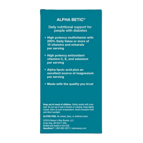 Nature's Way, Alpha Betic Multivitamin Tablets, 30 Count - Image 3