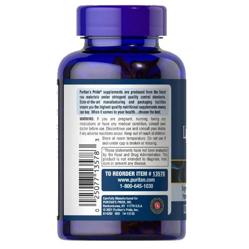 Puritan's Pride, Alpha Lipoic Acid, 300 mg, 120 Softgels - Image 3