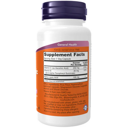 Now Foods, Alpha Lipoic Acid, 100 mg, 60 Vcap - Image 2