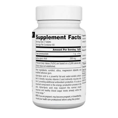 Source Naturals, Alpha-Lipoic Acid, 100 MG, 120 Tabs - Image 2