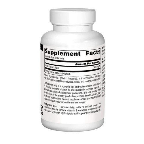 Source Naturals, Alpha Lipoic Caps, 300 mg, 30 Caps - Image 2