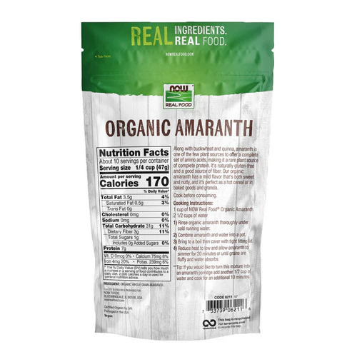 Now Foods, Amaranth Grain Organic, 1 lb - Image 2