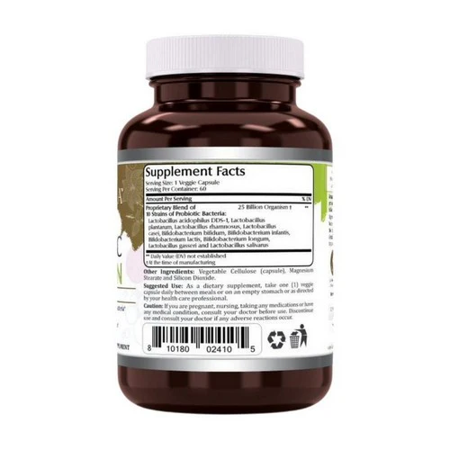 Amazing Nutrition, Amazing Flora Probiotic 10 Strains 25 Billion, 60 Veg Caps - Image 2