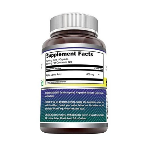 Amazing Nutrition, Amazing Formulas Alpha Lipoic Acid, 600 mg, 120 Caps - Image 2