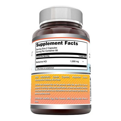 Amazing Nutrition, Amazing Formulas Berberine, 500 mg, 120 Caps - Image 3