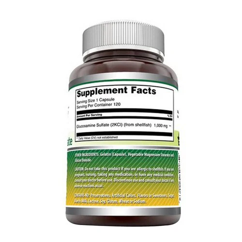 Amazing Nutrition, Amazing Formulas Glucosamine Sulfate Mega Strength, 1000 mg, 120 Caps - Image 2