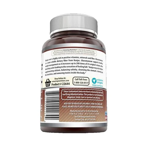 Amazing Nutrition, Amazing Formulas Konjac Root, 2000 mg, 180 Veg Caps - Image 3