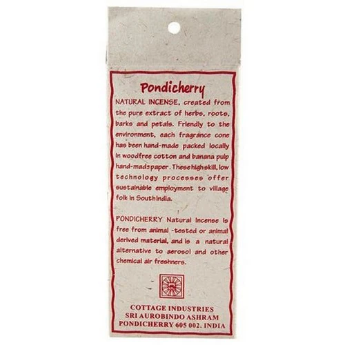 Pondicherry Natural Incense, Amber Incense Cones, 20 Count - Image 2