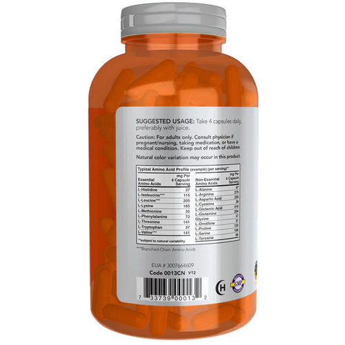 Now Foods, Amino Complete, 360 Caps - Image 3