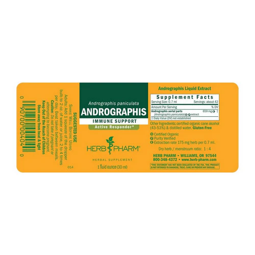 Herb Pharm, Andrographis Extract, 1 Oz - Image 2