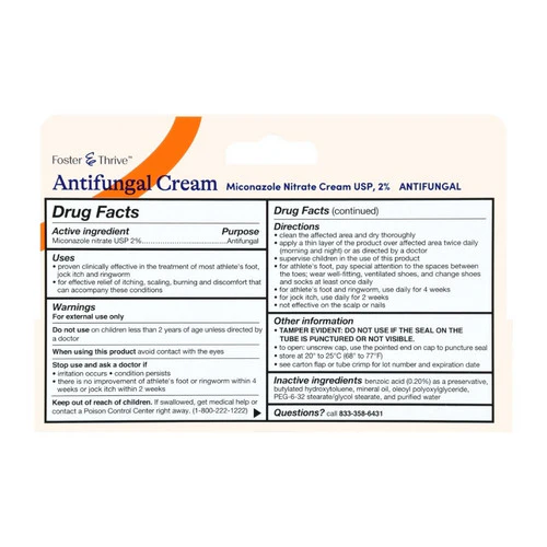 Foster And Thrive, Antifungal Miconazole Nitrate Cream, 1 Oz - Image 2