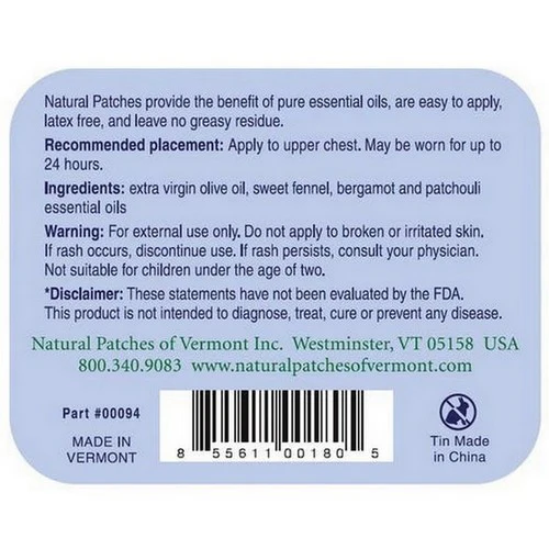 Natural Patches of Vermont, Appetite Control And Support Formula Sweet Fennel, 1 Count - Image 2