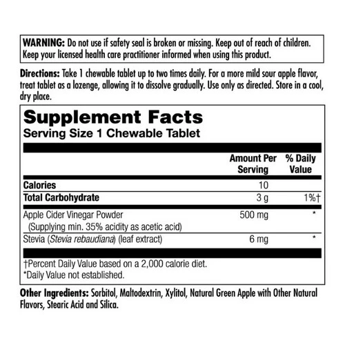 Kal, Apple Cider Vinegar, 60 Tabs - Image 2