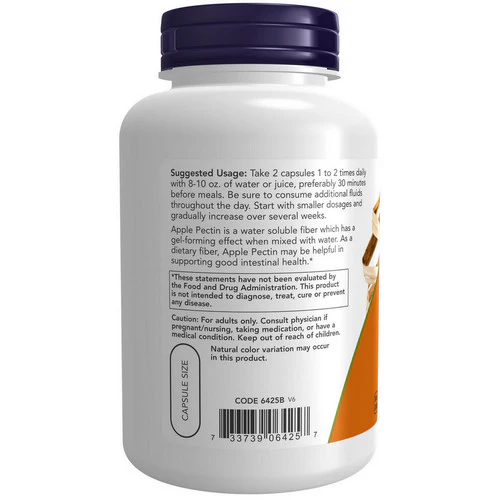 Now Foods, Apple Pectin, 700 mg, 120 Veg Caps - Image 3