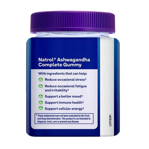 Natrol, Ashwagandha Complete Gummies Strawberry Zen, 30 Count - Image 2