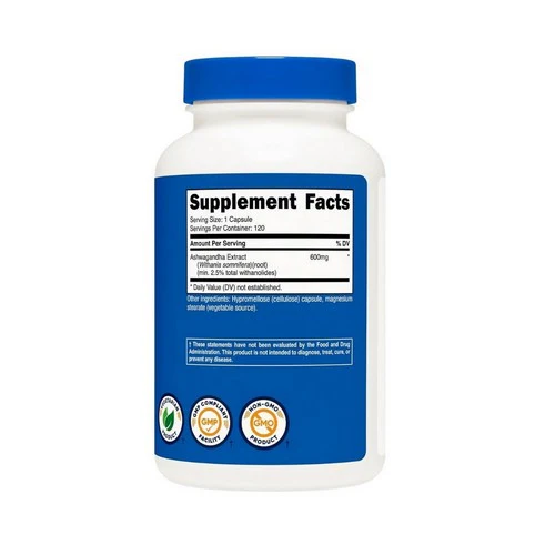Nutricost, Ashwagandha Root Capsules, 600 Mg, 120 Count - Image 2