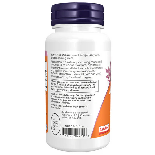 Now Foods, Astaxanthin, 10 mg, 60 sgels - Image 3
