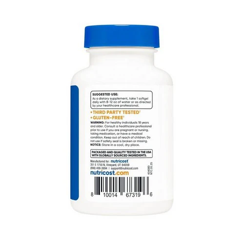 Nutricost, Astaxanthin Softgels, 6 Mg, 120 Count - Image 3