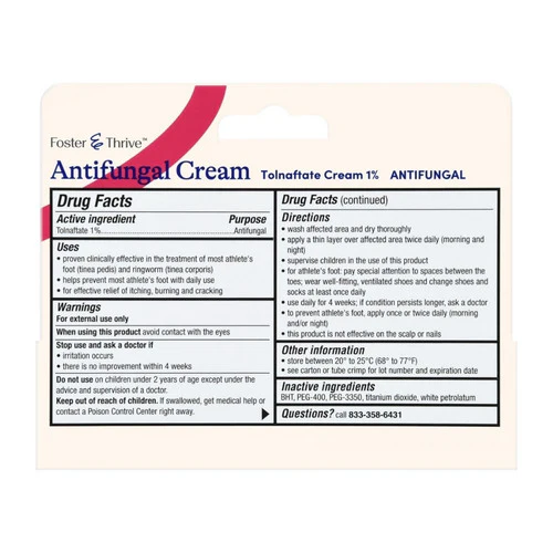 Foster And Thrive, Athlete's Foot Cream Clotrimazole Usp, 1%, 1 Oz - Image 2
