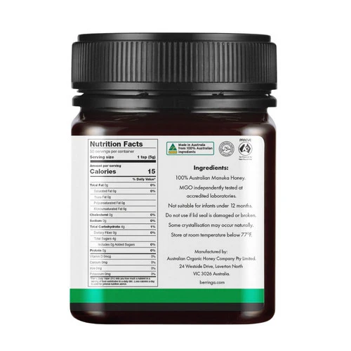 Berringa, Australian Manuka Honey MGO 120, 250 Grams - Image 2