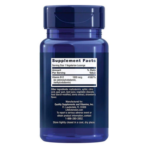 Life Extension, B12 Elite, 60 Lozenges - Image 2