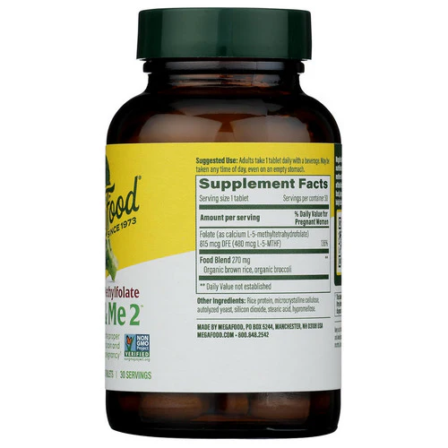 MegaFood, Baby And Me 2 MethylFolate, 30 Count - Image 3