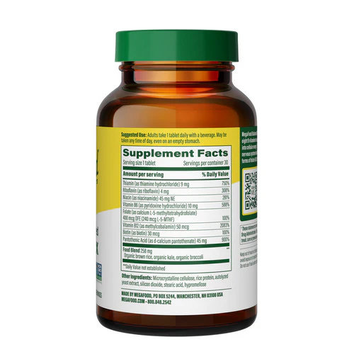 MegaFood, Balanced B Complex, 30 Tabs - Image 3