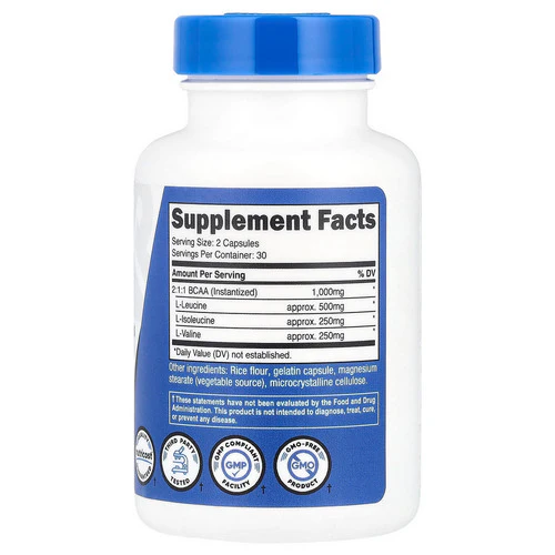 Nutricost, BCAA Capsules, 500 Mg, 60 Count - Image 2