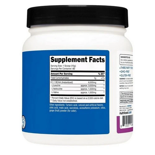 Nutricost, BCAA Powder Grape, 60 Servings - Image 3