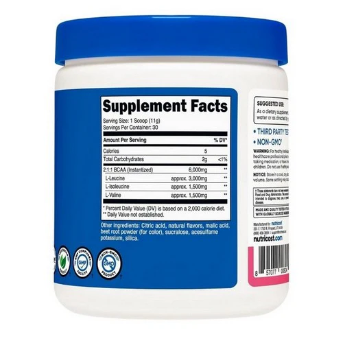 Nutricost, BCAA Powder Raspberry Lemonade, 30 Serving - Image 3
