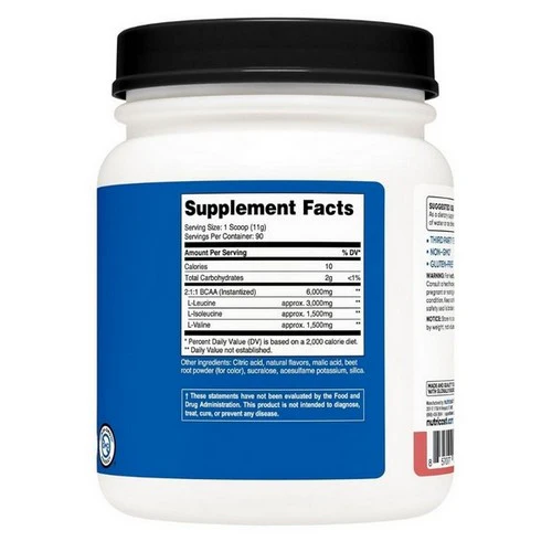 Nutricost, BCAA Powder Raspberry Lemonade, 90 Servings - Image 3