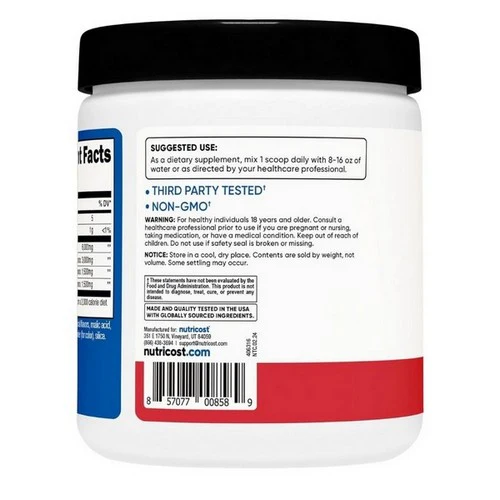 Nutricost, BCAA Powder Strawberry Kiwi, 30 Serving - Image 2