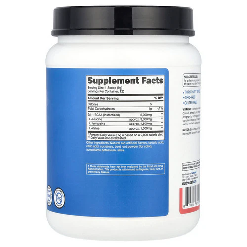 Nutricost, BCAA Powder Watermelon, 120 Servings - Image 2