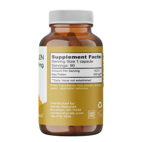 Apihaus, Bee Pollen, 500 Mg, 90 VegCaps - Image 3